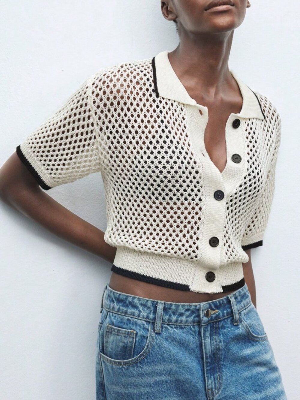 Casual Women's Loose Drop Shoulder Round Neck Knit Cardigan
